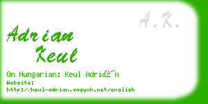 adrian keul business card